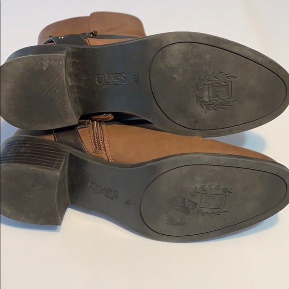 Chaps Brown Ankle Boots Size 7.5 - Picture 7 of 8